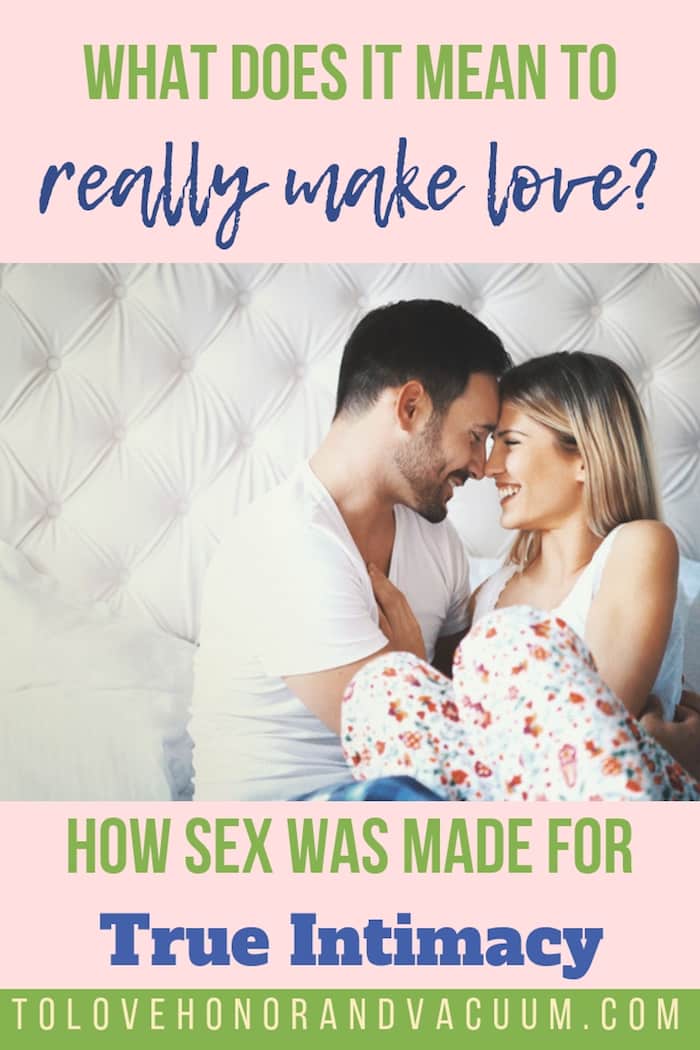 What Does It Mean to Make Love?