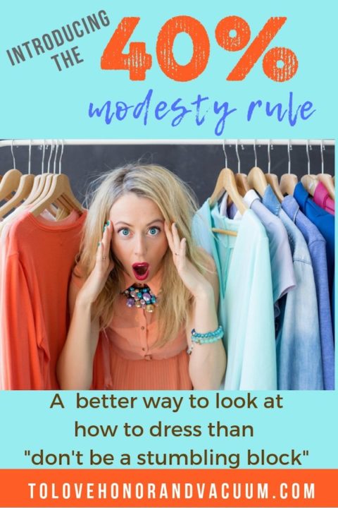 My 40% Modesty Rule: A Better Way to Look at How to Dress - Bare Marriage