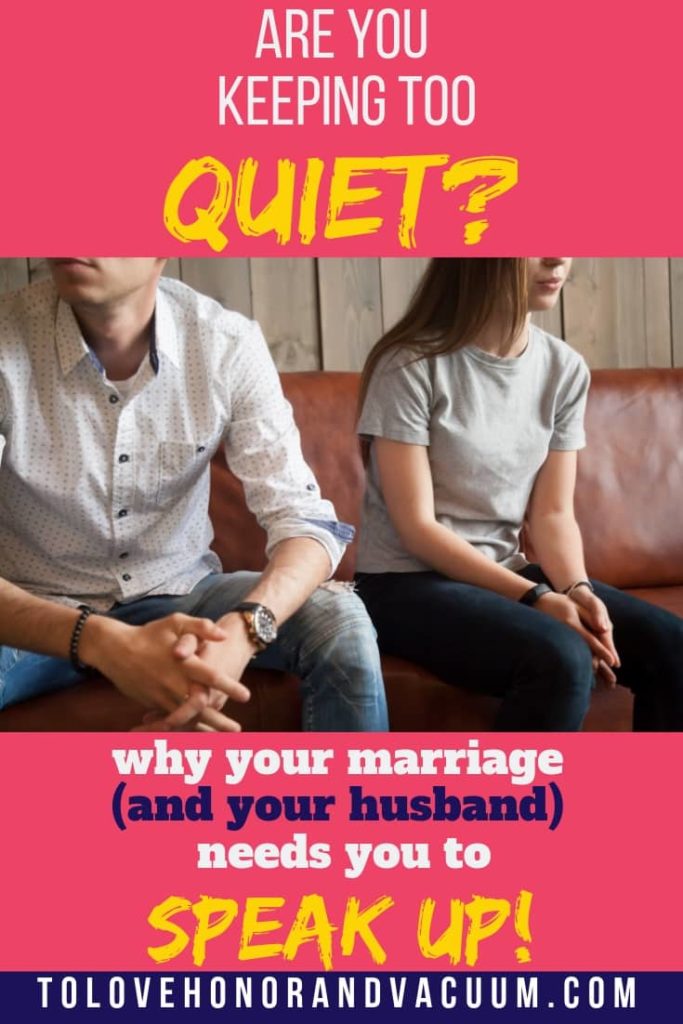 When you need to speak up in marriage
