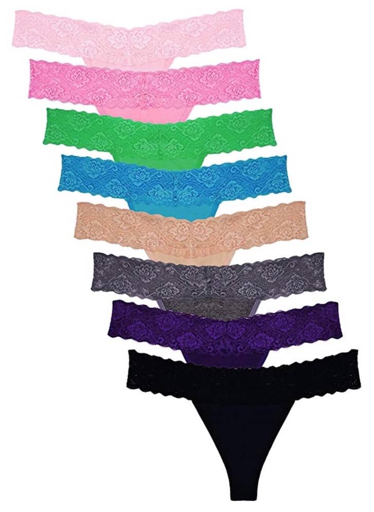 8 Differently-Colored Thong Panties