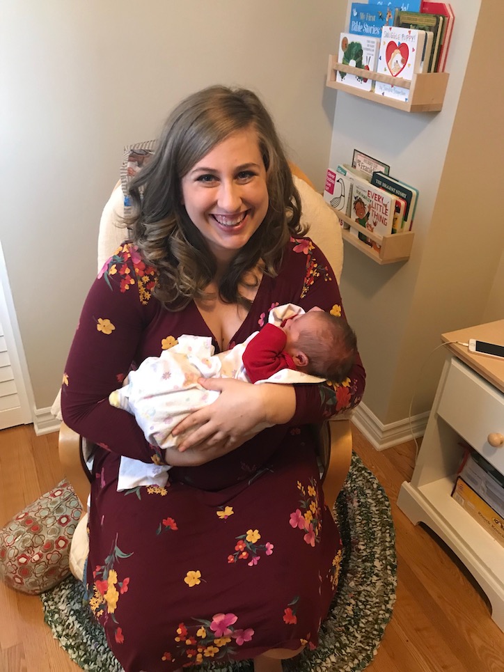 Rebecca with newborn Alex