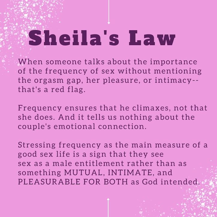 Frequency of Sex law