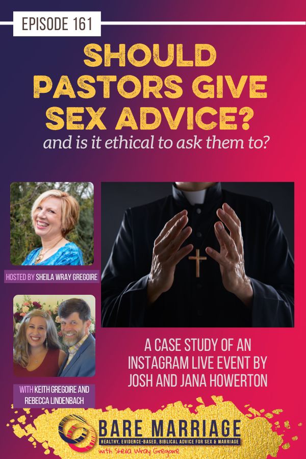Should we expect pastors to give sex advice to the congregation? Is it ethical to even ask them to? Let's talk about the negatives that can happen when we expect clergy who are untrained in sex research to offer specific sex advice, and what churches can do instead!