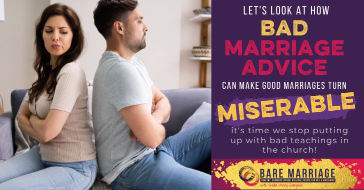 You don't have to be in a bad marriage to be hurt by harmful marriage teachings! Here's a look at how bad teachings about marriage from evangelical churches harmed this woman's marriage--even though she was in a good one! We can do better, church!