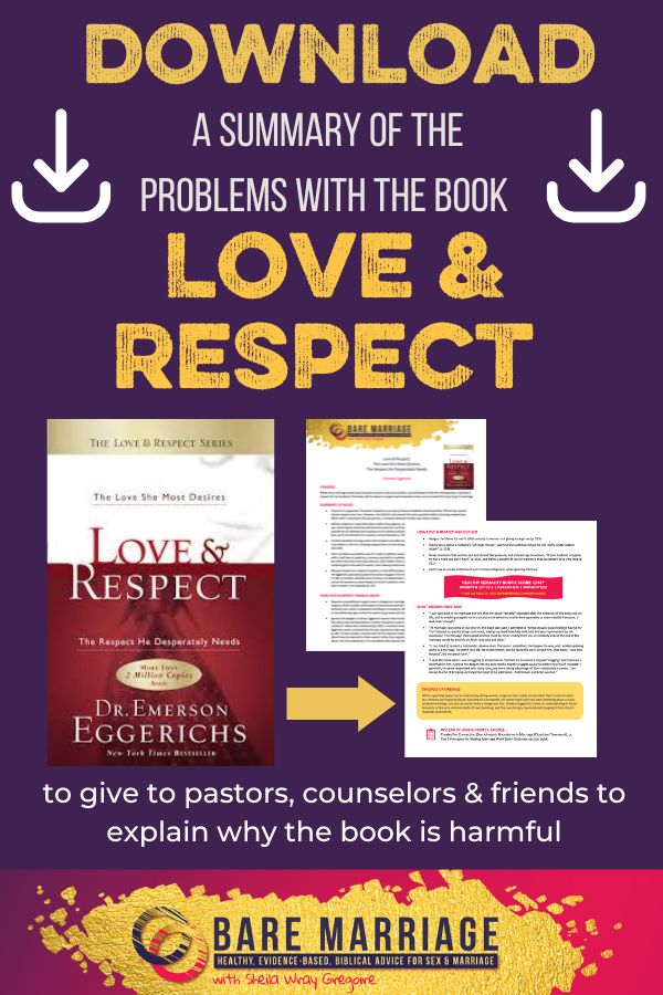 Download a Summary Sheet of the Problems with the Book Love & Respect