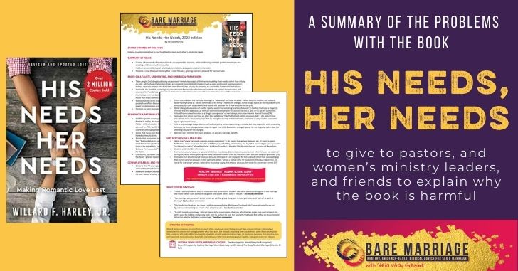 The Problems with the Book His Needs, Her Needs by Willard Harley