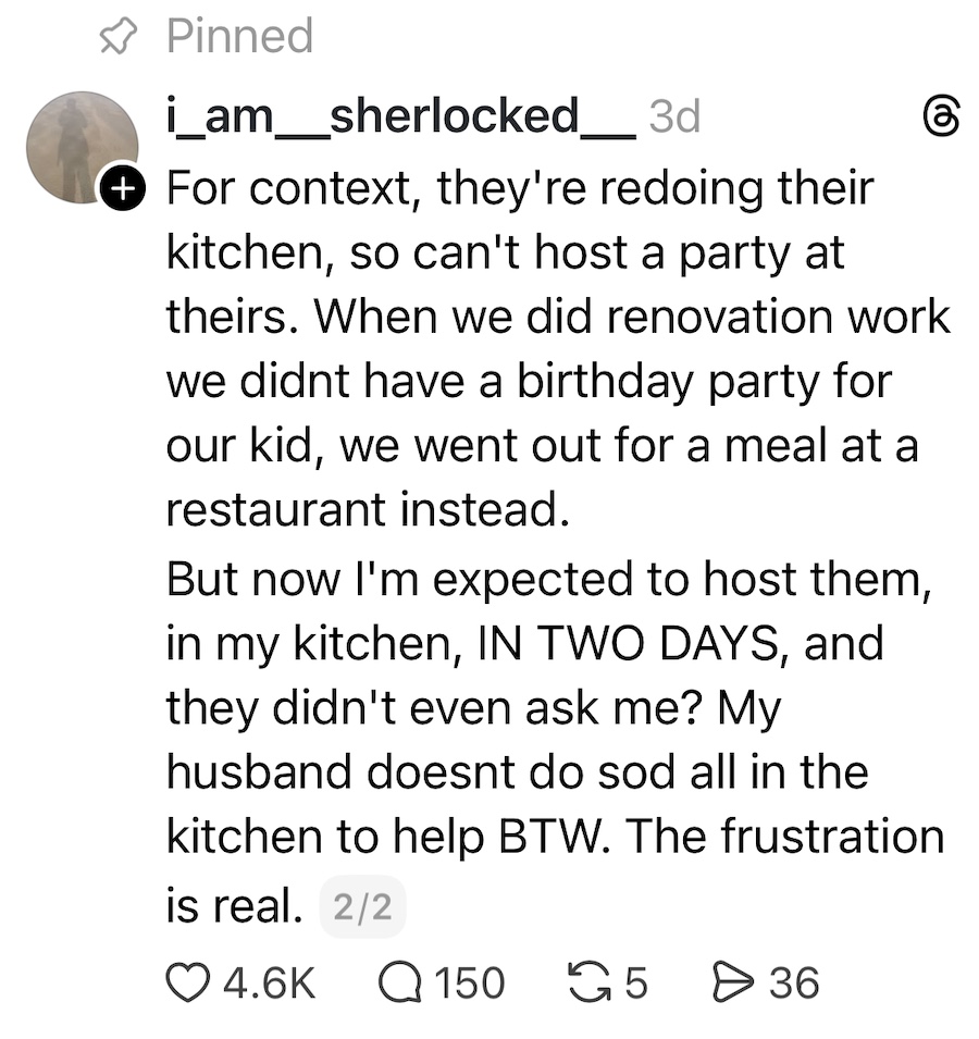 Birthday party lady from Threads