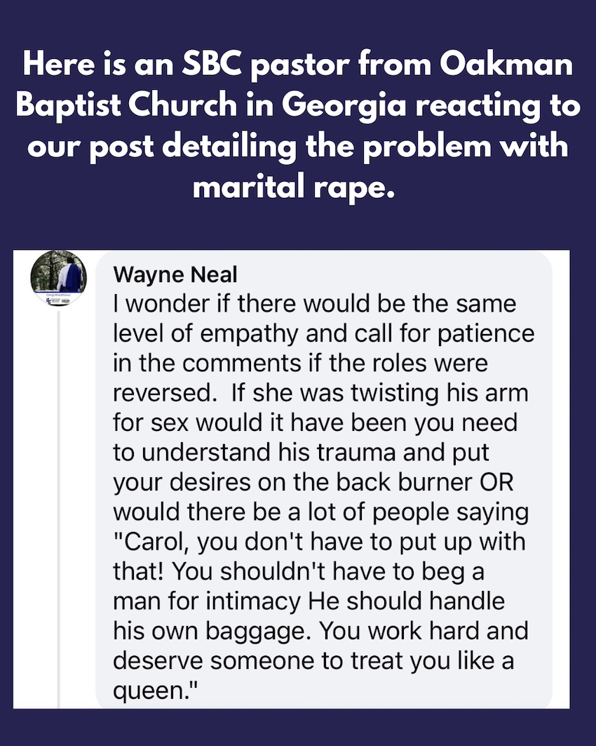 Wayne Neal defending marital rape