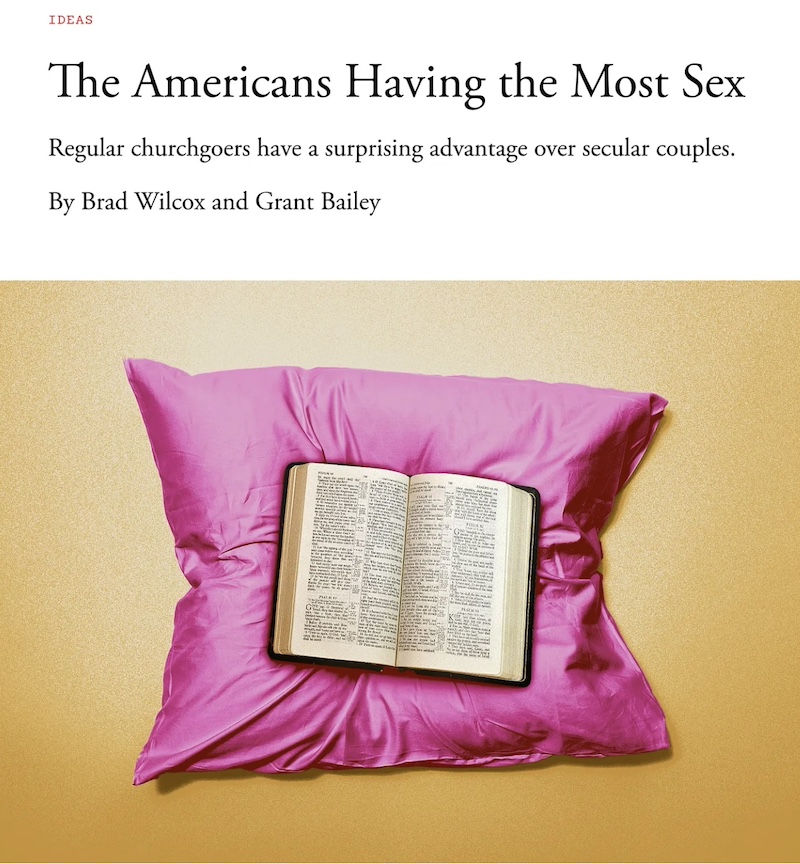 A screenshot of the article in the Atlantic with the heading "The Americans Having the Most Sex"