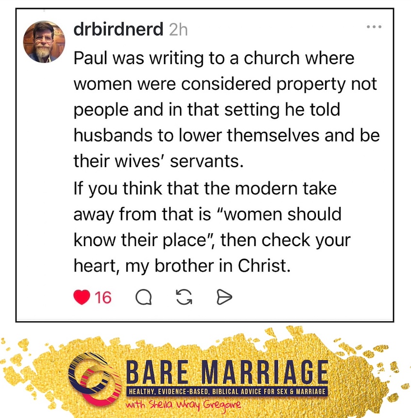 Keith talking about Ephesians 5 on Social Media